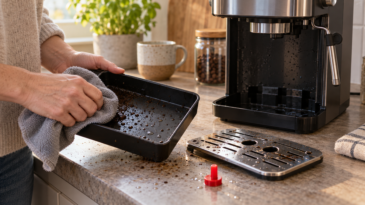 Water in the Espresso Machine Drip Tray Can Be Normal—Overflow Is Not