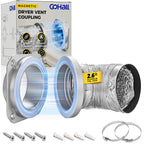 Magnetic Dryer Vent Coupling Kit – Straight 180° (4 Inch)