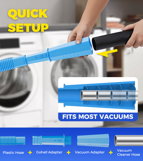 Dryer Vent Cleaner Kit with Brush (Blue)