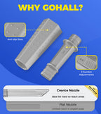 Dryer Vent Vacuum Attachment (Transparent Gray)
