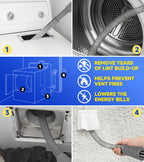 Dryer Vent Vacuum Attachment (Transparent Gray)