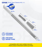 Dryer Vent Vacuum Attachment (Transparent Gray)