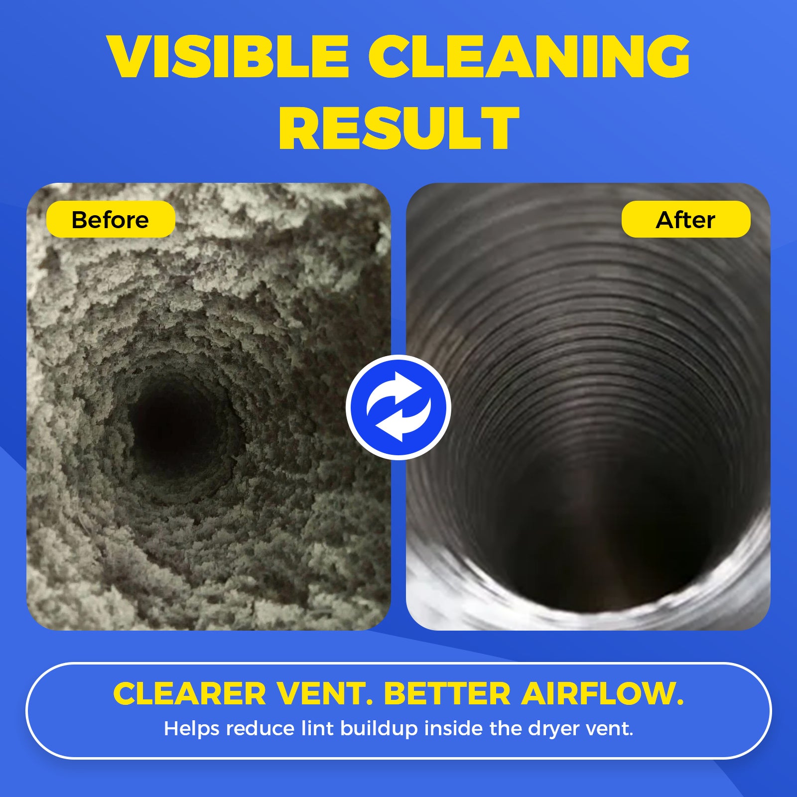 Dryer Vent Cleaning Kit with Flexible Nylon Rods (30 FT)