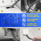 Dryer Vent Cleaner Kit with Brush (Grey)
